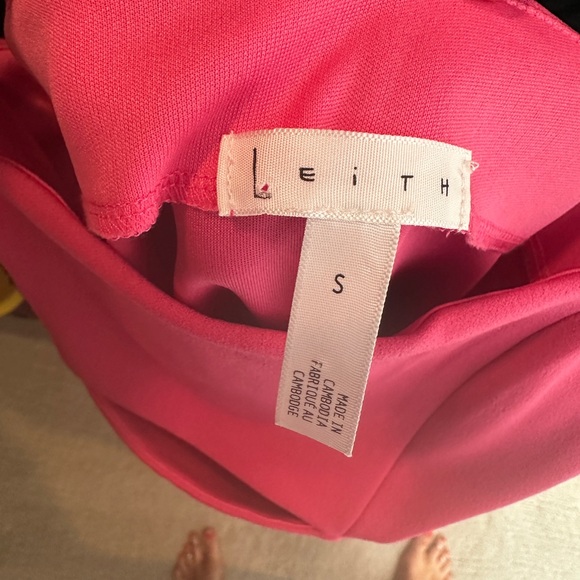 Leith pink spaghetti strap bodycon mini dress summer party luxury formal event S - Picture 14 of 15